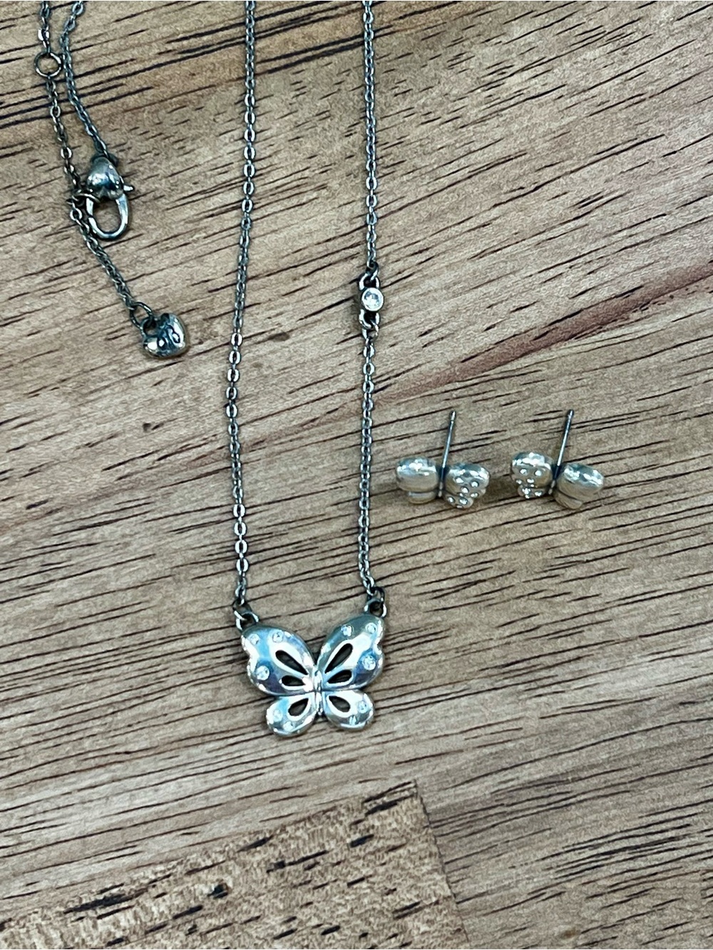 Brighton Trust Your Journey Butterfly Necklace and matching earrings